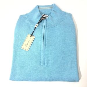 Peter Millar Cashmere Cotton 1/4 Zip Sweater Vest